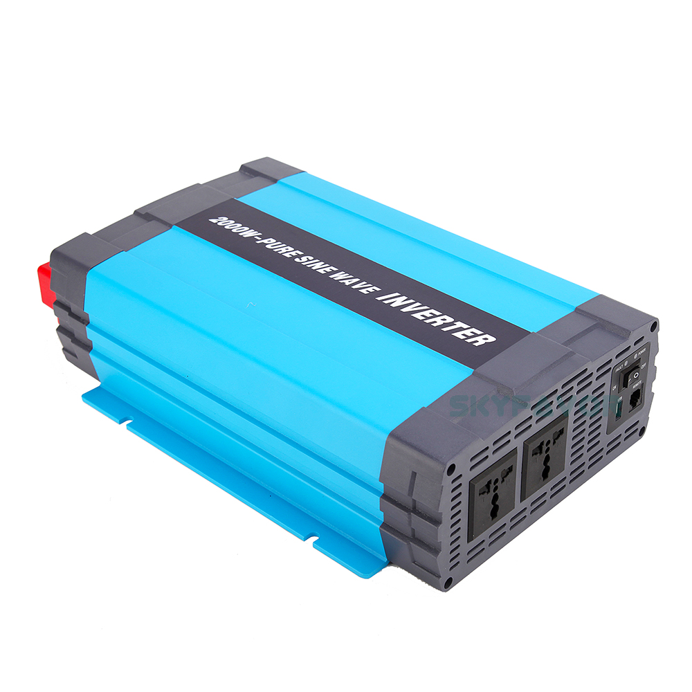 Custom 2000W Pure Sine Wave Power Inverter 12v 24v 48v DC to AC 110v 230v Professional Safety Inverter Converter with USB Port