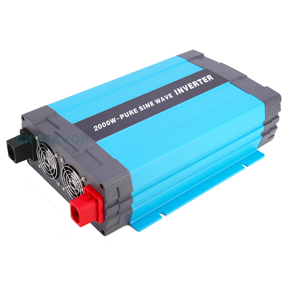Custom 2000W Pure Sine Wave Power Inverter 12v 24v 48v DC to AC 110v 230v Professional Safety Inverter Converter with USB Port