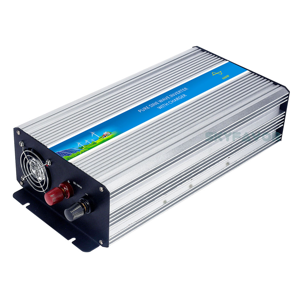 Multifunctional 600W Pure Sine Wave Inverter 12V 24V DC to AC 110V 230V Power Inverter With Charger 12V 24V 10A Battery Charger