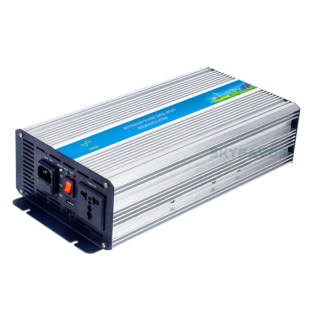 Multifunctional 600W Pure Sine Wave Inverter 12V 24V DC to AC 110V 230V Power Inverter With Charger 12V 24V 10A Battery Charger