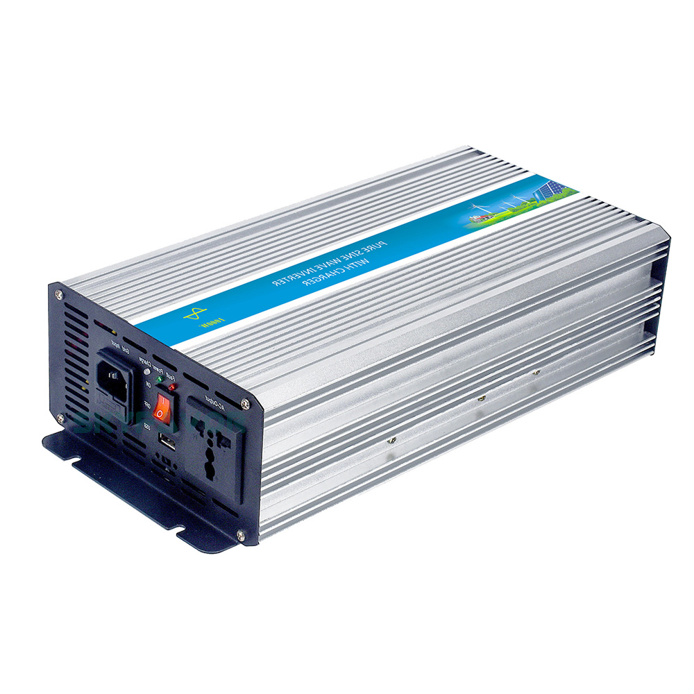 High Quality Pure Sine Wave Inverter 1000W 12V 24V DC to AC 110V 230V Power Inverter Multifunctional 12V 24V 10A Battery Charger