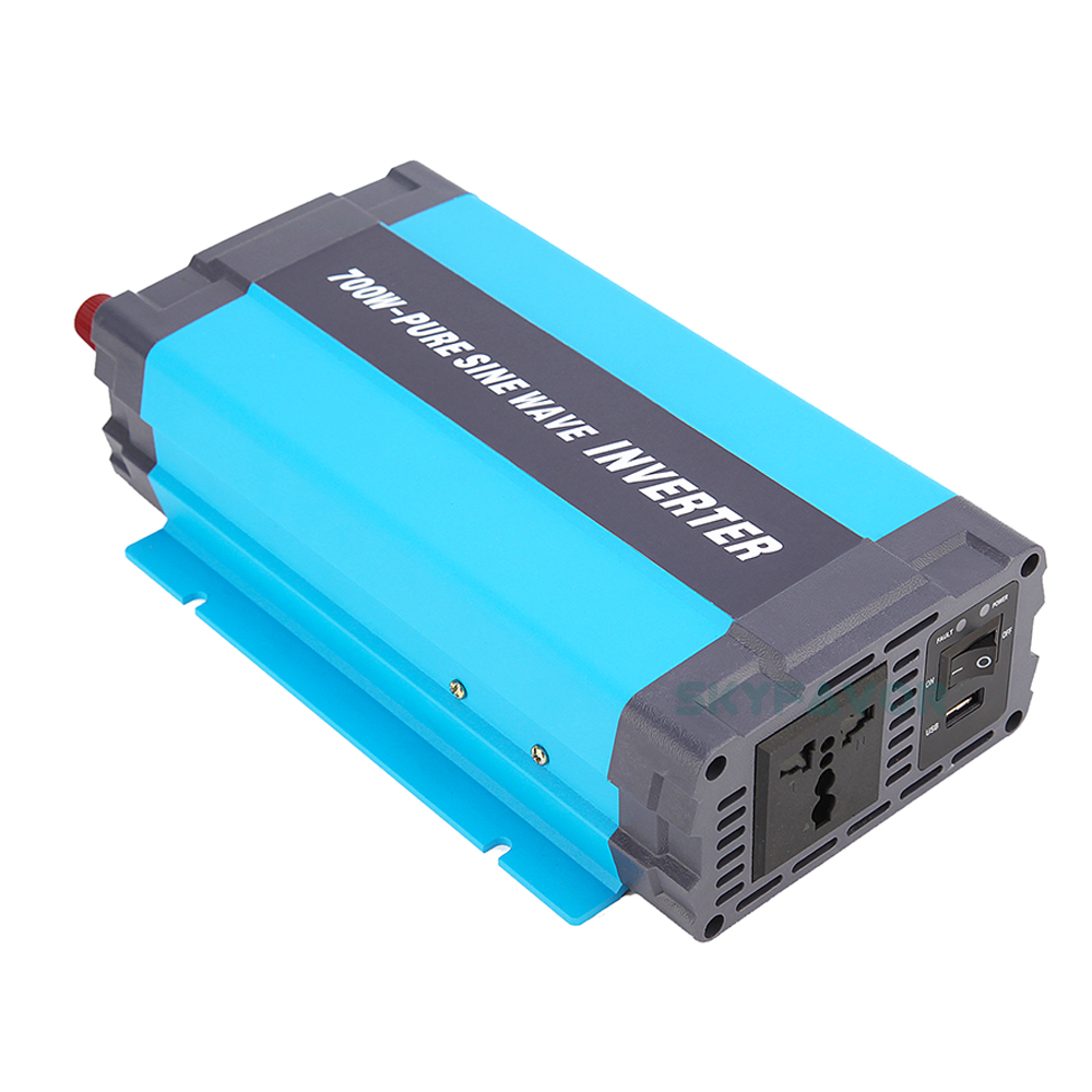 High Efficiency 700W Inverters Converters 12v 24v 48v DC to AC 110v 230v Hot Sell Pure Sine Wave Power Inverter with USB Port