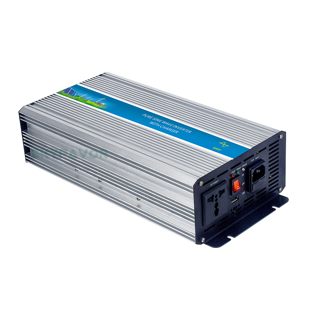 Factory Provide 800W Inverters Converters 12V 24V DC to AC 110V 230V Pure Sine Wave Inverter with AC to DC 12v 24v 10A Charger
