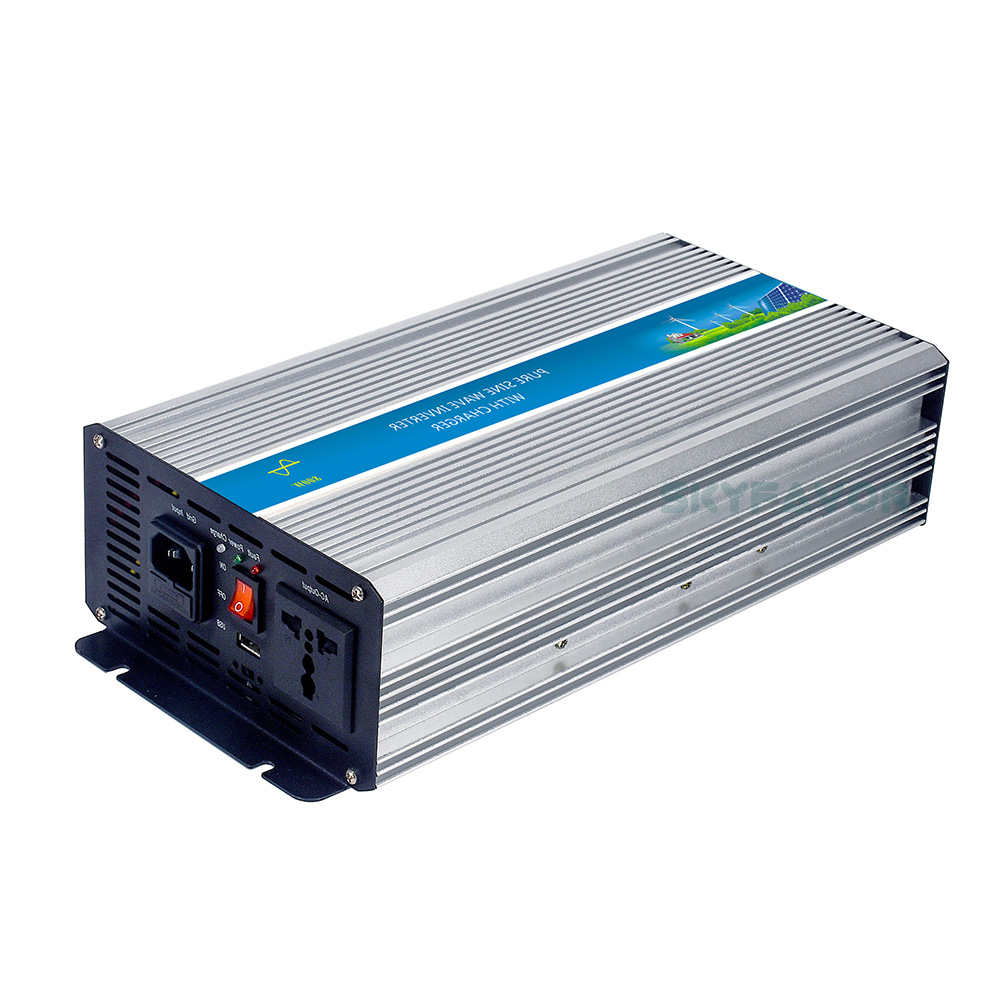 Factory Provide 800W Inverters Converters 12V 24V DC to AC 110V 230V Pure Sine Wave Inverter with AC to DC 12v 24v 10A Charger