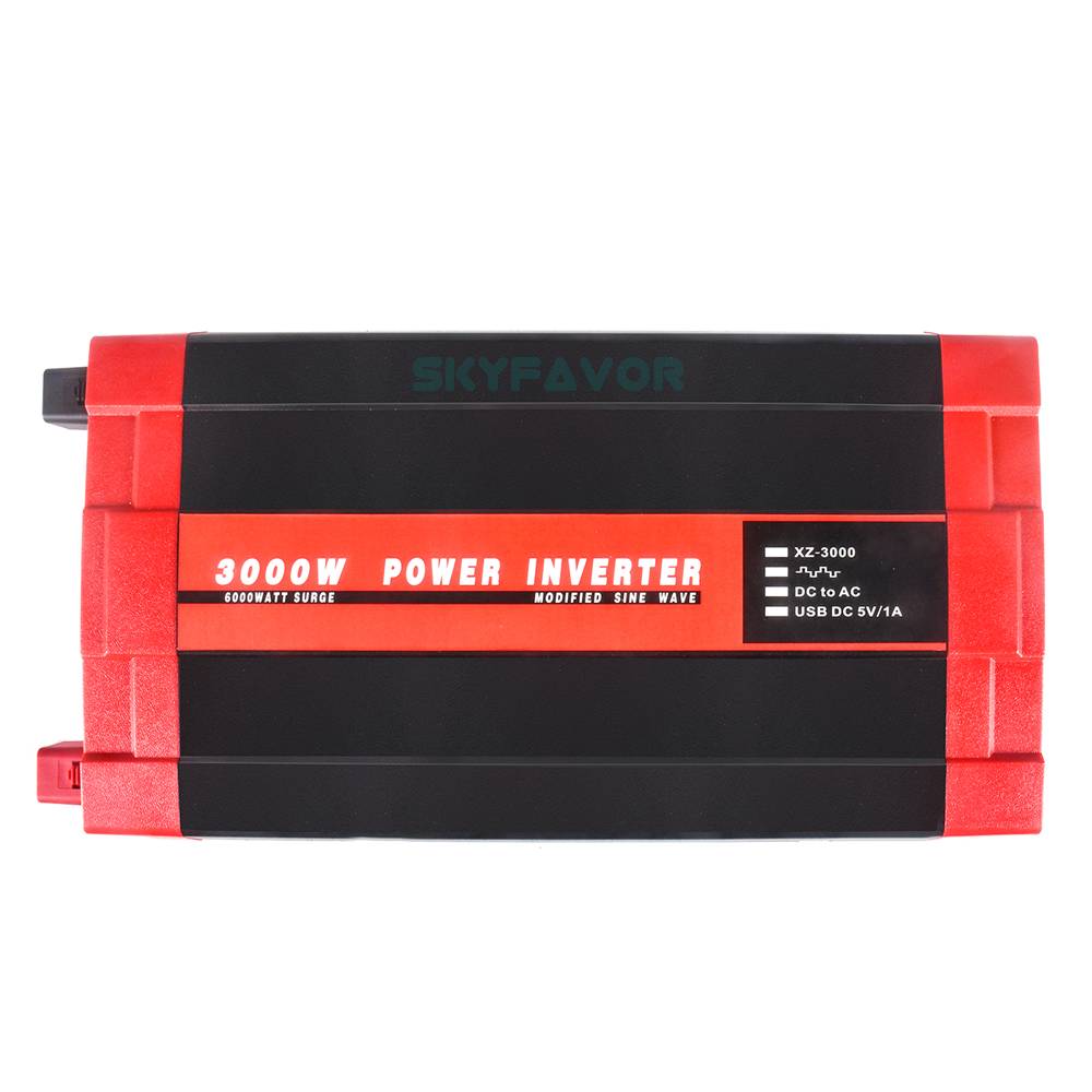 Off Grid 3000W Modified Pure Sine Wave Inverter 12V 24V DC to AC 110V 230V Hight Efficiency Solar UPS Home Power Inverter