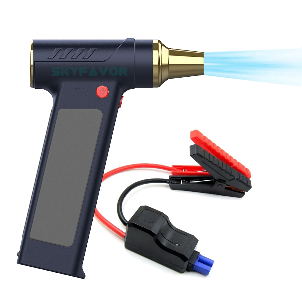 NEW Compressed Air Duster Jump Starter Emergency Power Bank Supply Adjustable Mini Turbo Violent Fan Handheld Turbo Jet Fan