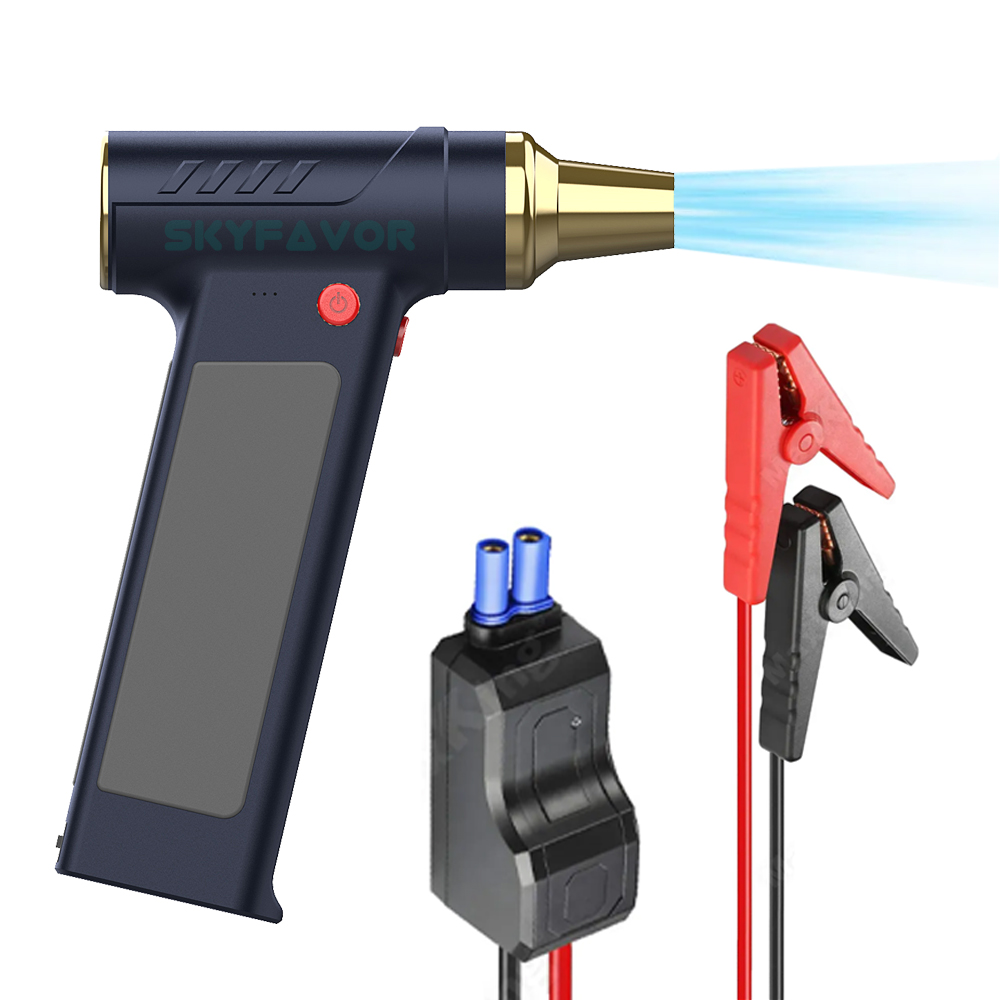 NEW Compressed Air Duster Jump Starter Emergency Power Bank Supply Adjustable Mini Turbo Violent Fan Handheld Turbo Jet Fan