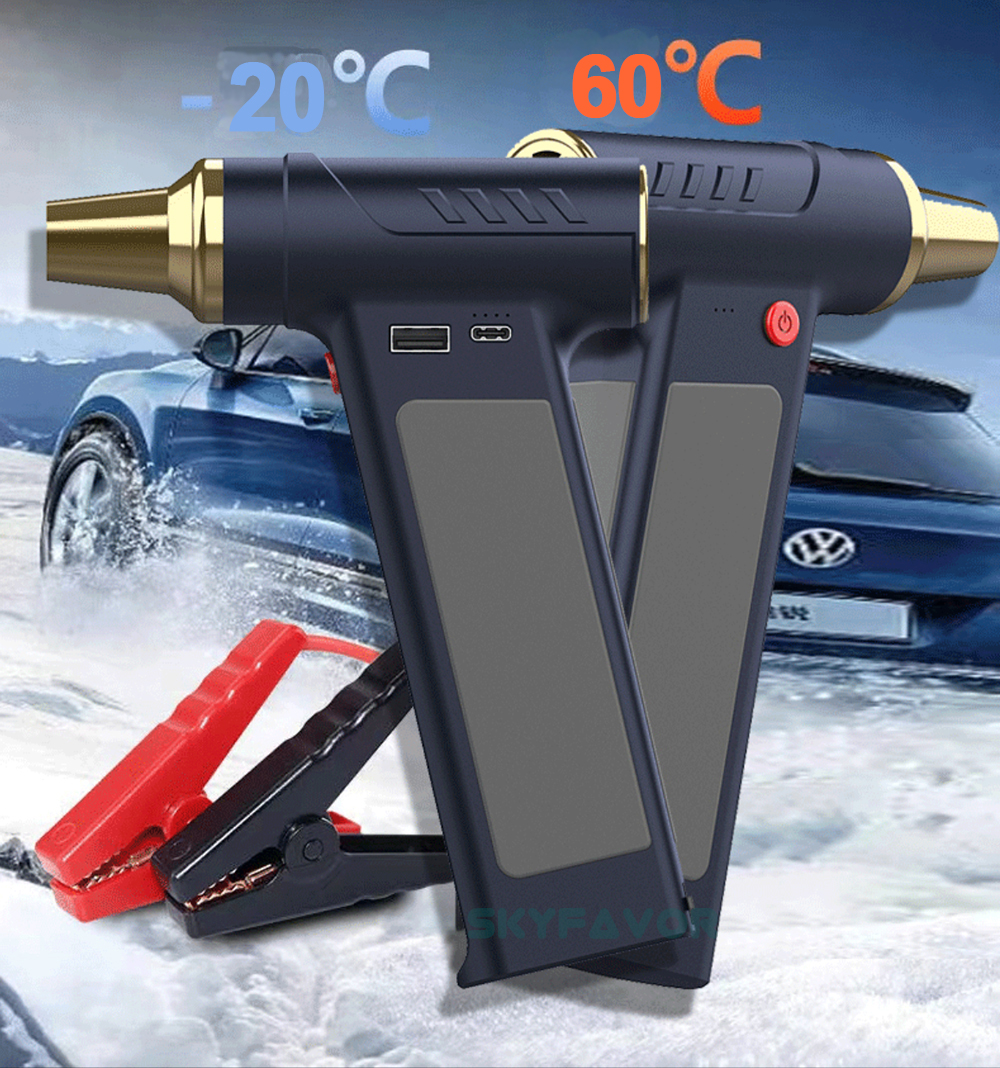 NEW Compressed Air Duster Jump Starter Emergency Power Bank Supply Adjustable Mini Turbo Violent Fan Handheld Turbo Jet Fan