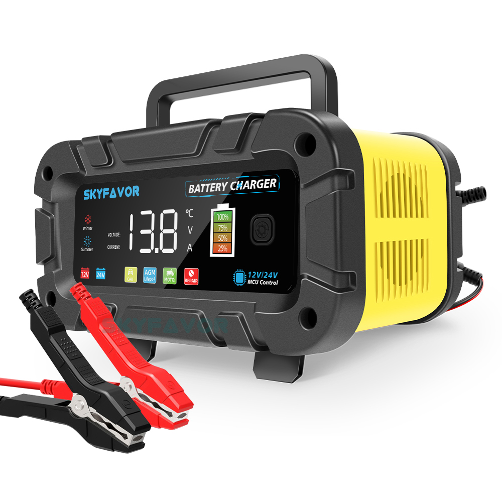 Best Selling 12V 24V Car Battery Charger 12V 24V 20A Fast Universal Lifepo4 Lead Acid Trickle Charger for Car Motorcycle Truck