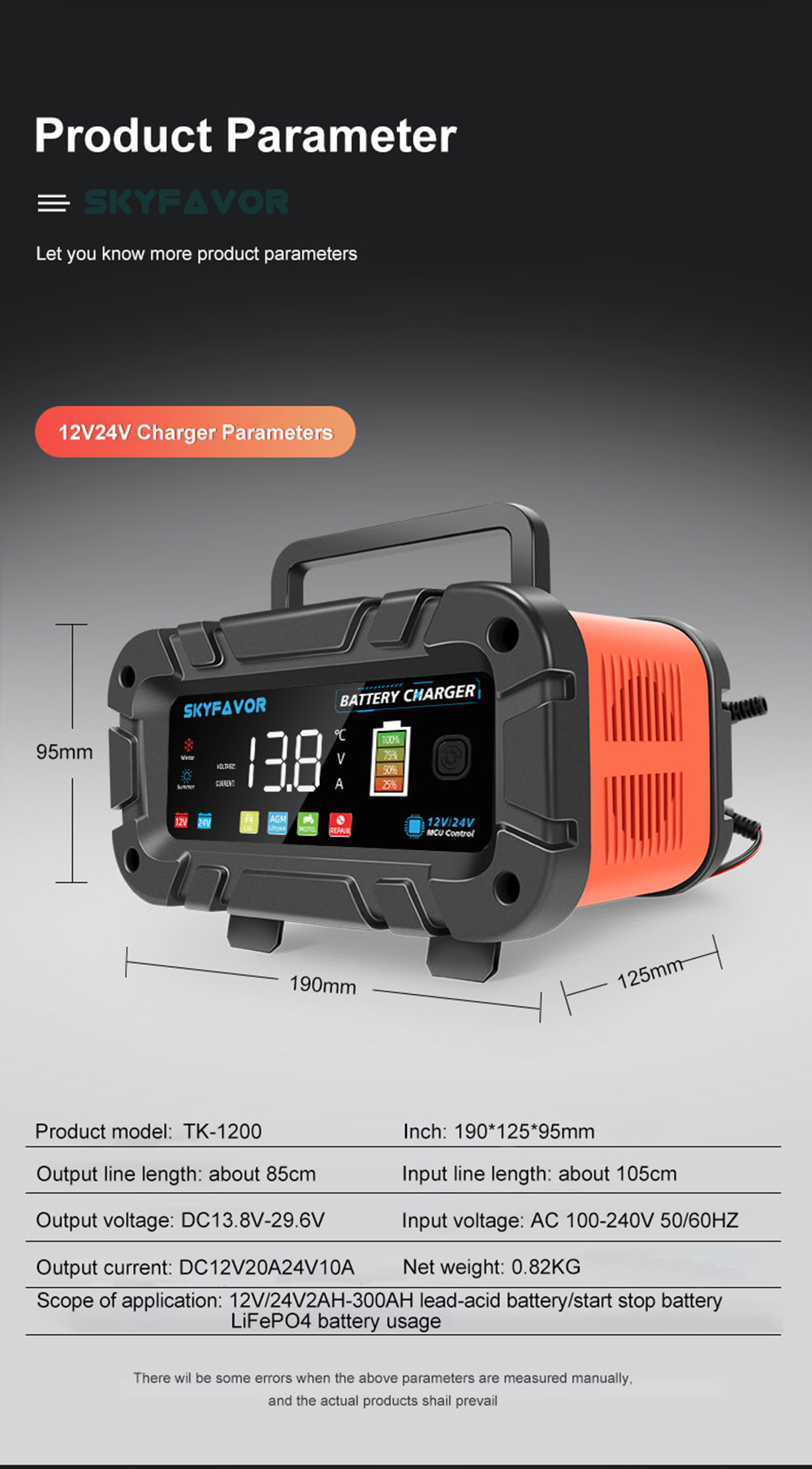 Best Selling 12V 24V Car Battery Charger 12V 24V 20A Fast Universal Lifepo4 Lead Acid Trickle Charger for Car Motorcycle Truck
