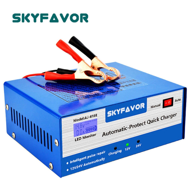 Automatic 12V 10A 24V 5A Battery Charger Auto Shutoff Charger - Universal for Car Boat Marine Truck Motorcycle Batteries Charger