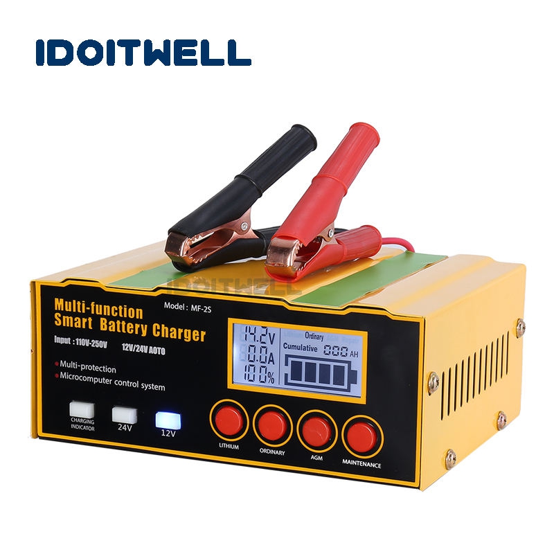 Lcd Display 12v 24v Battery Charger 12V 10A 24V 7A Fast Car Truck Batteries Charger Automatic 3S L2V Li Ion Battery Chargers