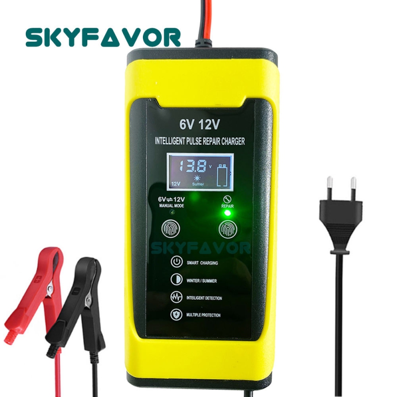 Fast Automatic 6V 12V Battery Charger 12V 6V 6A Universal Motorcycle Car Battery Charger for 12 Volt 6 Volt Lead Acid Battery
