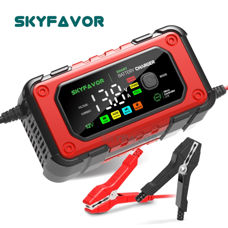 Wholesale Automatic 12v Battery Charger 12V 7A Smart Lifepo4 and Lead Acid Trickle Universal Fast Motorcycle Car Battery Charger
