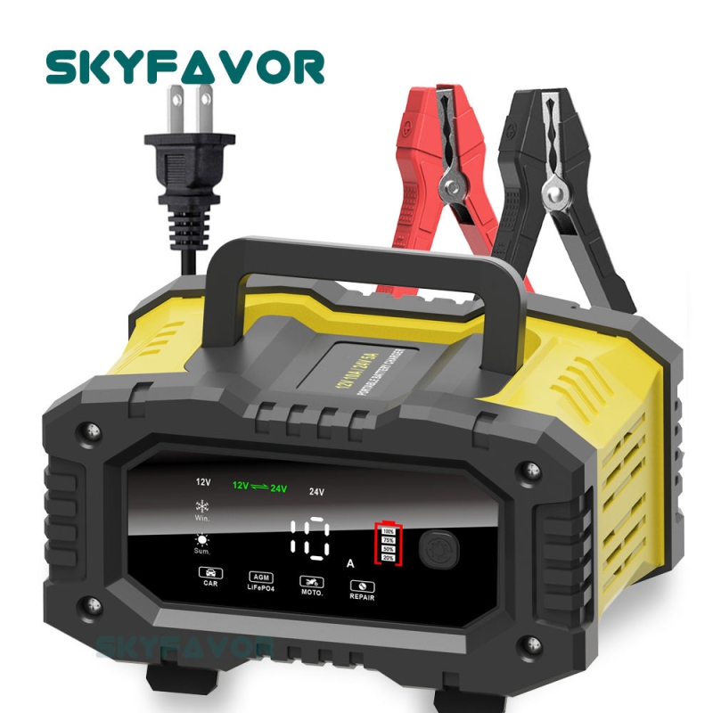 Trending Products Car Battery Charger 12V 24V 10A Automatic Universal Lifepo4 Lead Acid Battery Charger with Pulse Repair