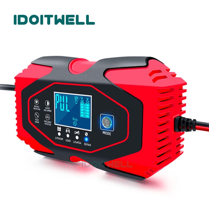 Automatic Truck Car Battery Charger 12V 6A 24V 3A Universal 7-stages Pulse Repair 12V/24V Dry Wet Lead Acid Batteries Charger