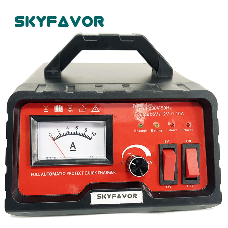 Fast Truck Motorcycle Car Battery Charger 6V 12V 10A Adjustable Flooded Gel AGM Maintenance Free Deep Cycle Battery Charger