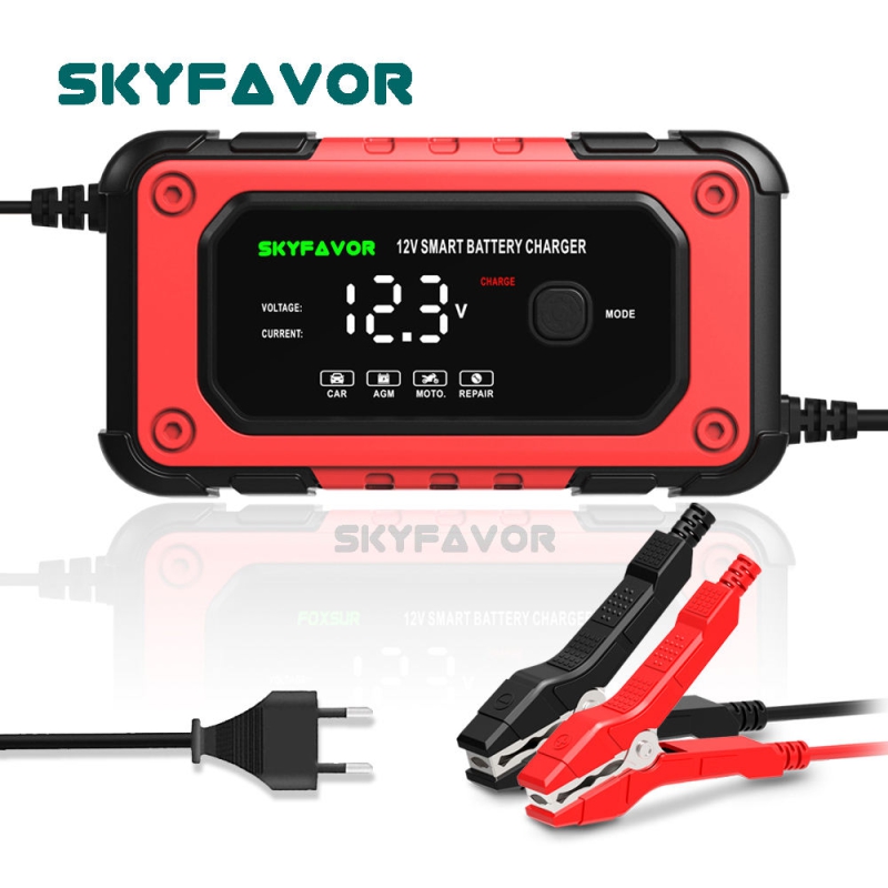 Hot Selling Pulse Repair Battery Charger 12V 6A SUV Motorcycle Car Battery Charger for 12 Volt Deep Cycle Lead Acid Battery