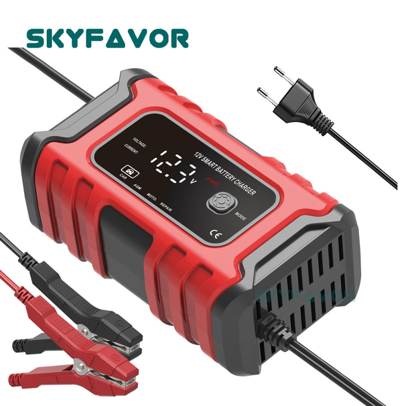 New Products Smart Battery Charger Car 12v Auto 12 VOLT 6A Pulse Repair Lead Acid Maintenance-free Car Battery Charger for 60AH