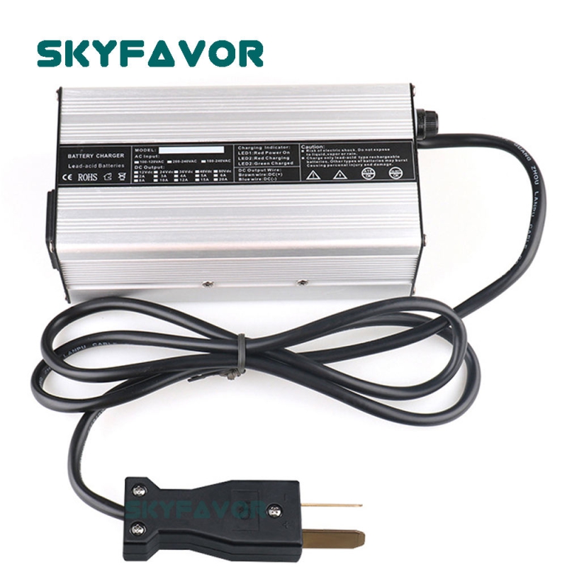 Intelligent 48V 6A Lithium Battery Cherger 54.6V 6A Golf Cart Charger Tour Bus 13S 48 Volt Li-ion Battery Charger with CE RHOS