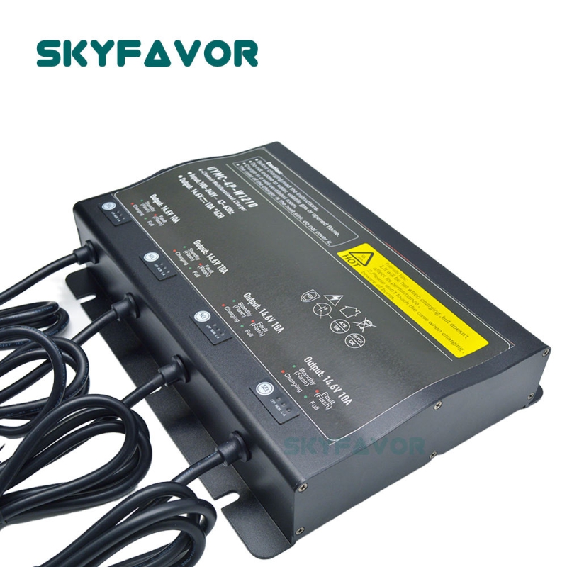 12V 10A Waterproof Automatic Lithium Ion Battery Charger 4 Bank 4 Channel 600W Output Universal Board for Lead Acid Lifepo4