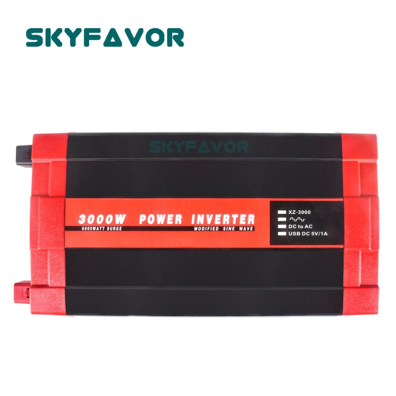 Off Grid 3000W Modified Pure Sine Wave Inverter 12V 24V DC to AC 110V 230V Hight Efficiency Solar UPS Home Power Inverter